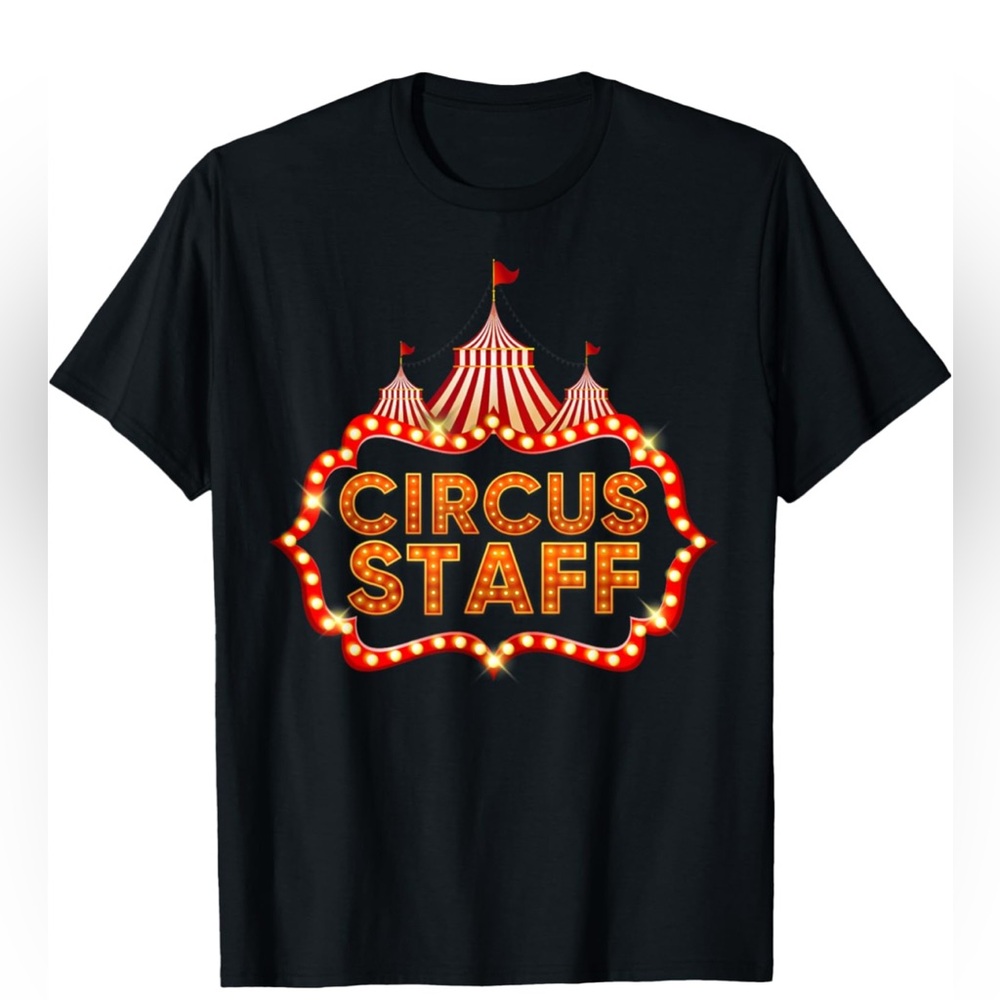 Circus Staff T-shirt Carnival Halloween Costume Men L